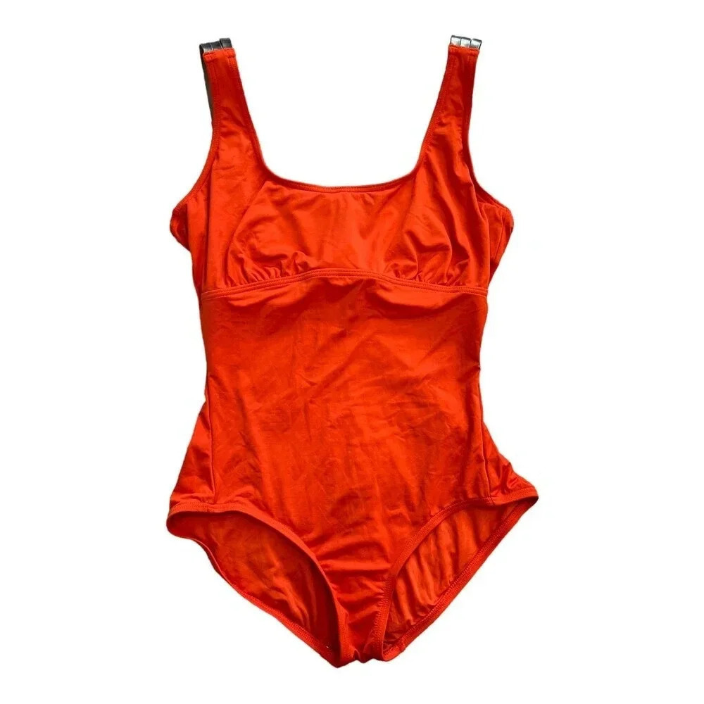 Coco Reef Orange Bra Sized One Piece Swimsuit 10
